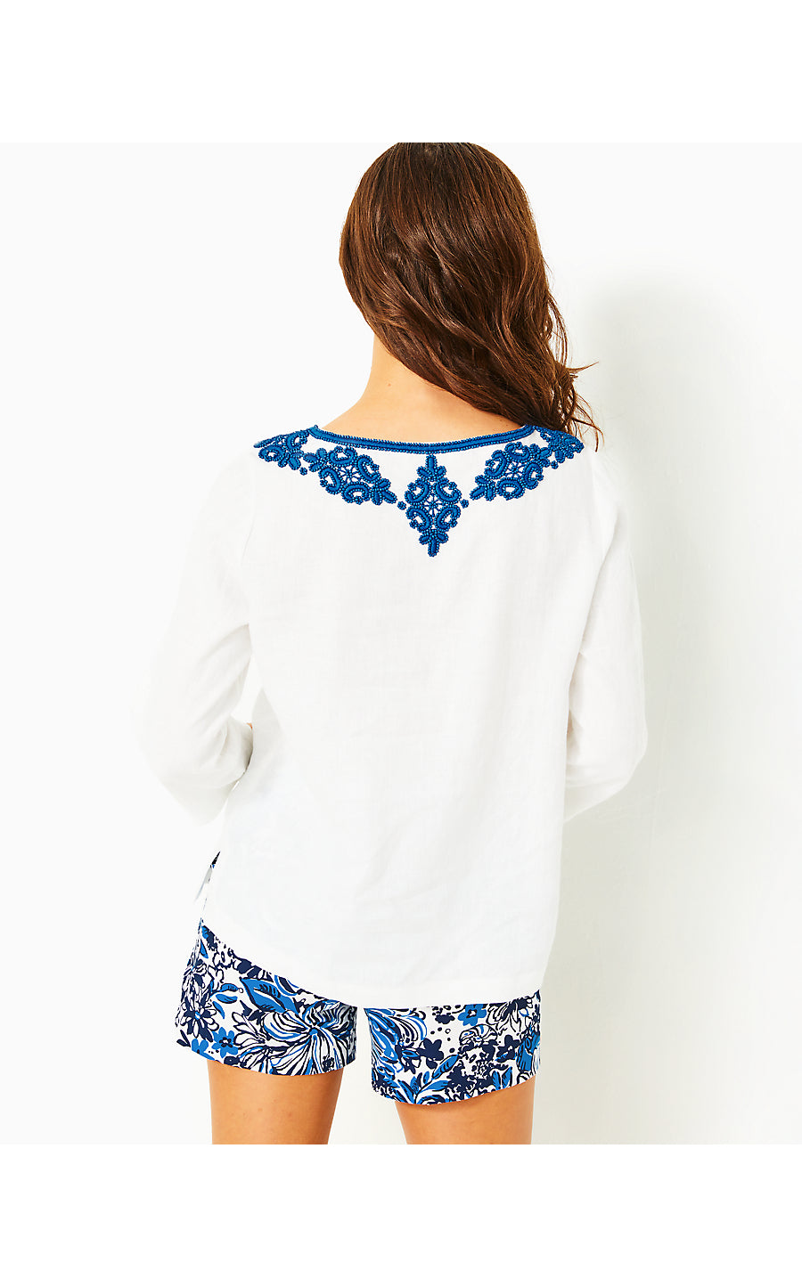 ELYN BEADED TOP - RESORT WHITE