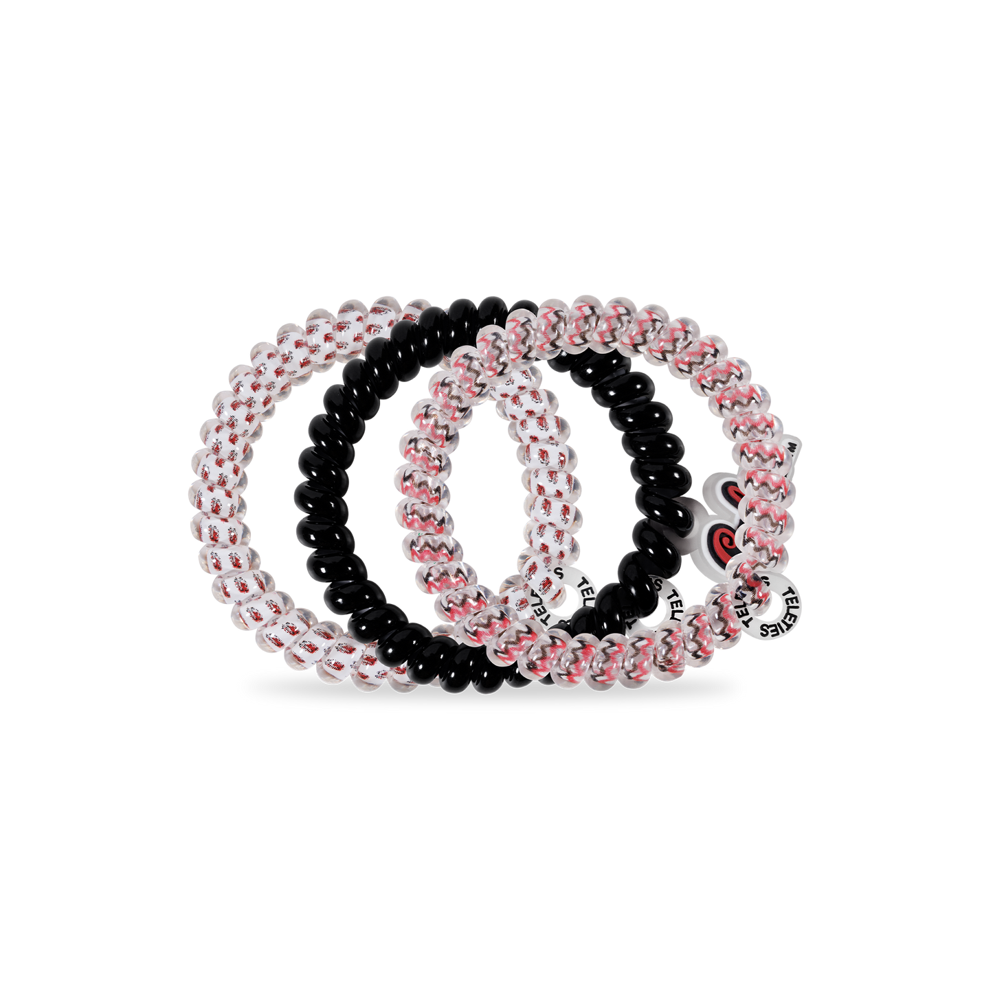 TELETIES - Spiral Hair Coils | Small | Go Cocks! Hair Ties