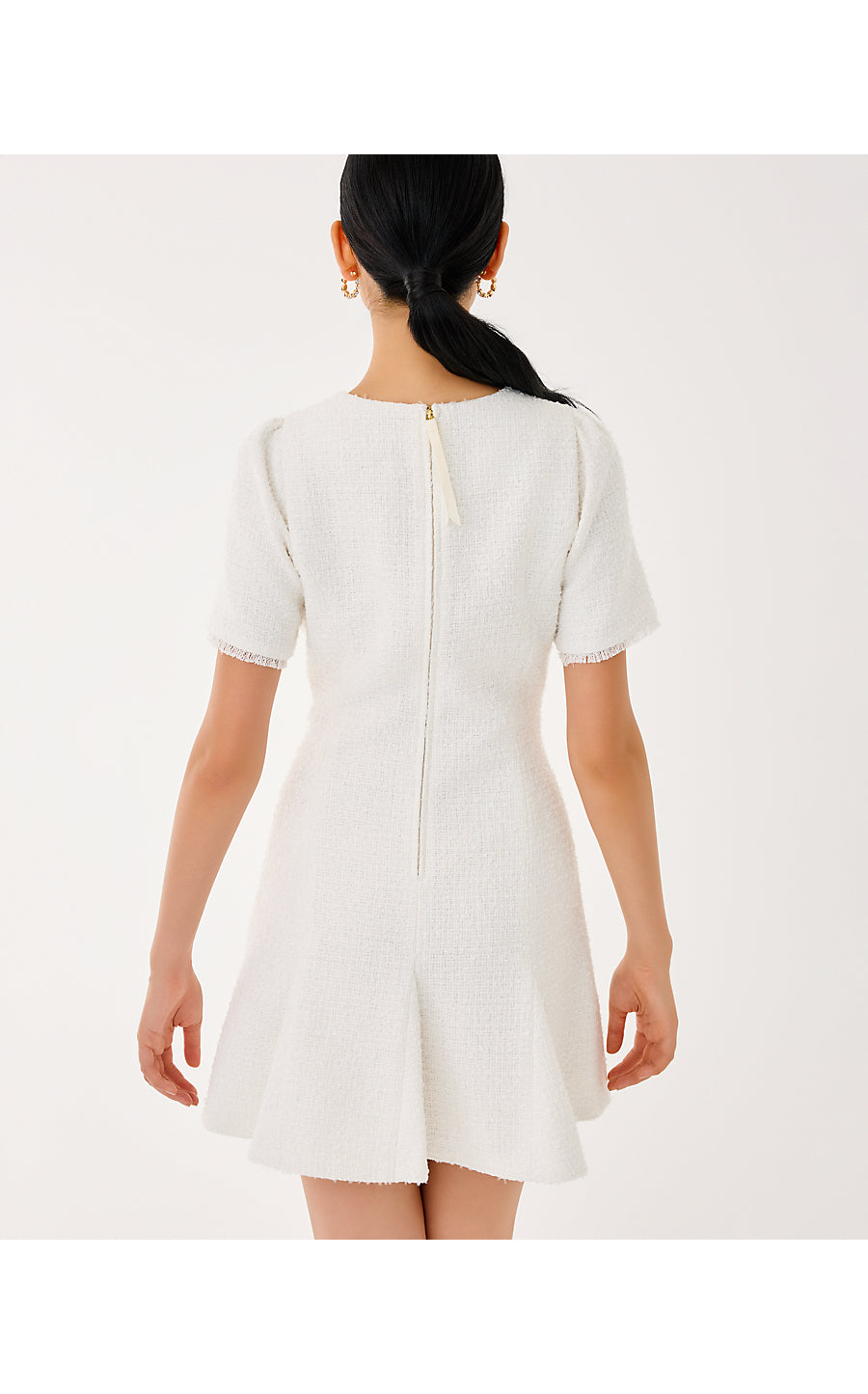 GENEVA BOUCLE DRESS - COCONUT- CHIC CHICK BOUCLE
