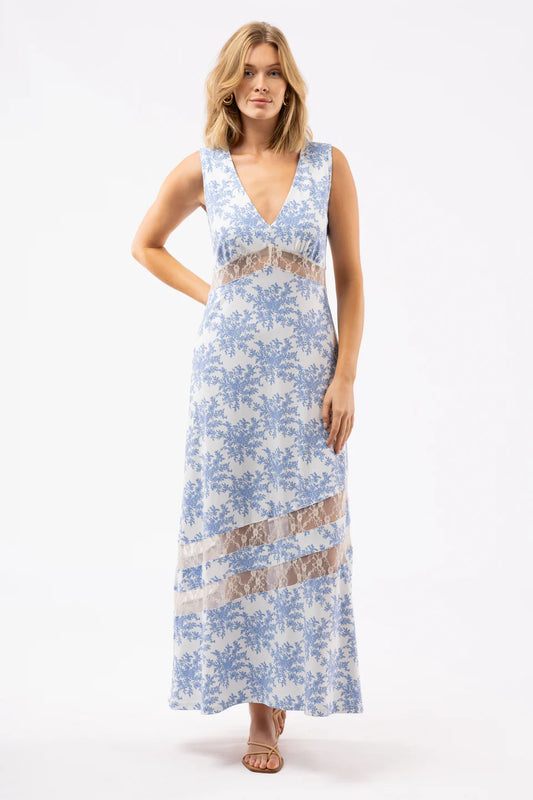 THE HENRIETTA DRESS - ROSE BUSHEL BLUE