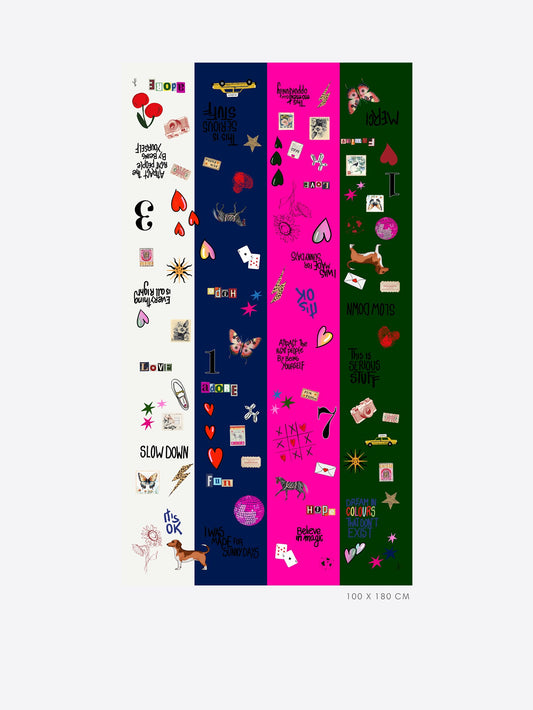 FOULARD GRAFFITI COLOR BLOCK