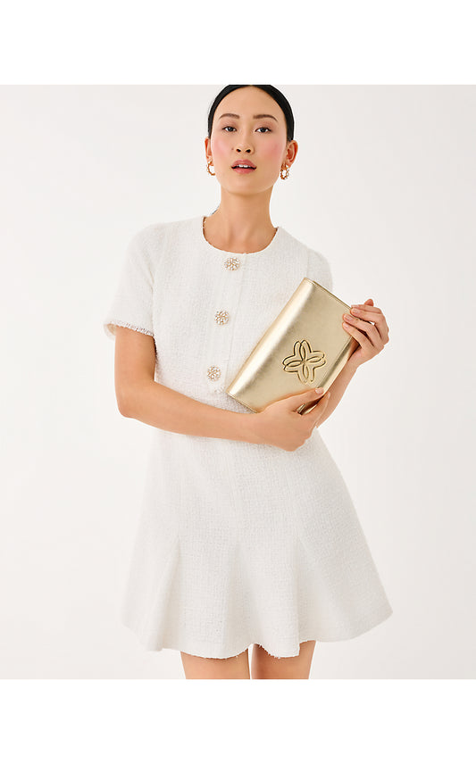 GENEVA BOUCLE DRESS - COCONUT- CHIC CHICK BOUCLE