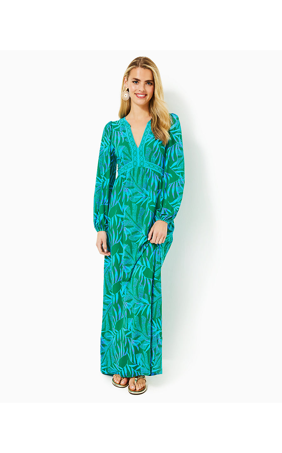 WEXLEE MAXI DRESS - FIDDLE LEAF GREEN - ITS A JUNGLE OUT THERE