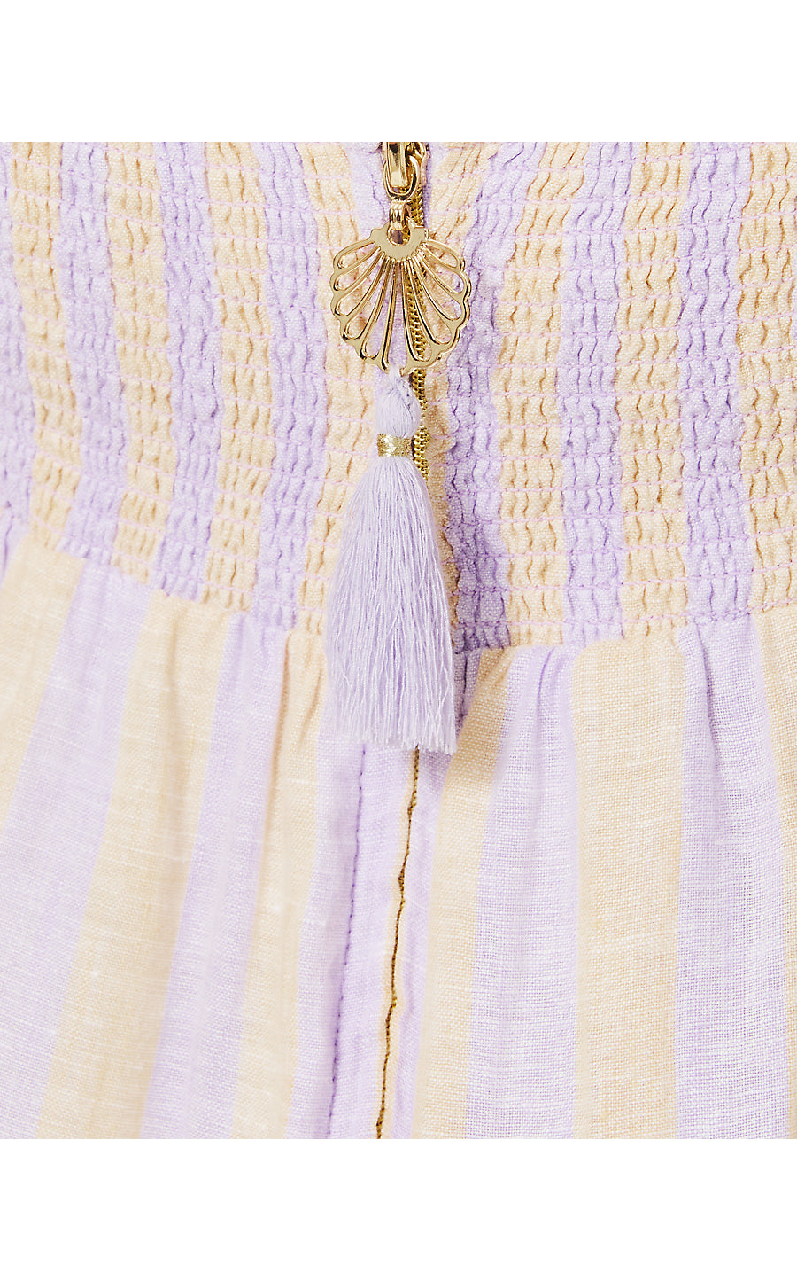 JAVANNE LINEN MAXI DRESS - LILAC OPAL - ISLAND SECRETS STRIPE