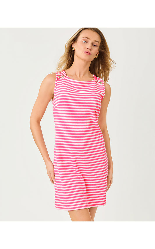 MARALYN DRESS - CHERRY BLOSSOM PINK - ST TROPEZ STRIPE