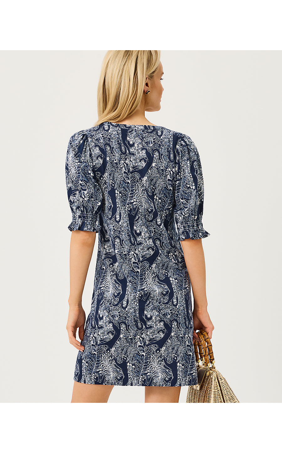 DELSIE DRESS - LOW TIDE NAVY - LIL PALM PROWL