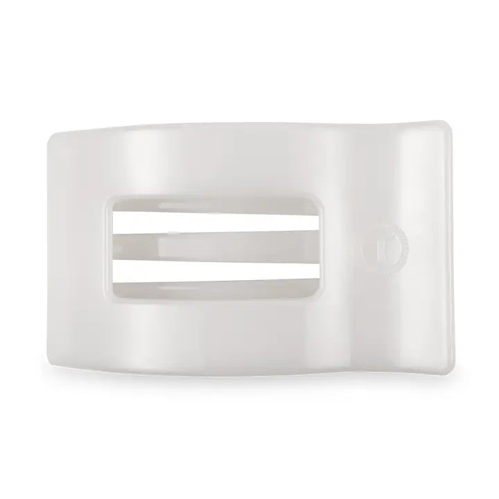 Flat Rectangle Hair Clip | Medium | Coconut White