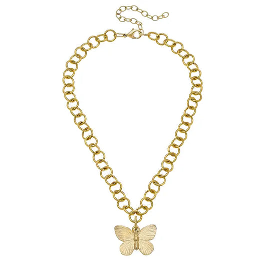GOLD BUTTERFLY NECKLACE