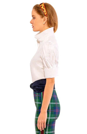 PUFF SLEEVE TOP SOLID - WHITE