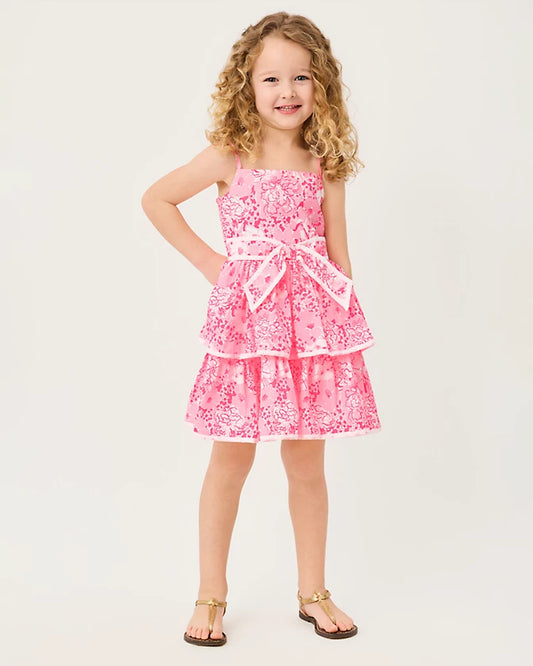AMBIE RUFFLE DRESS - CONCH SHELL PINK - BURST OF JOY