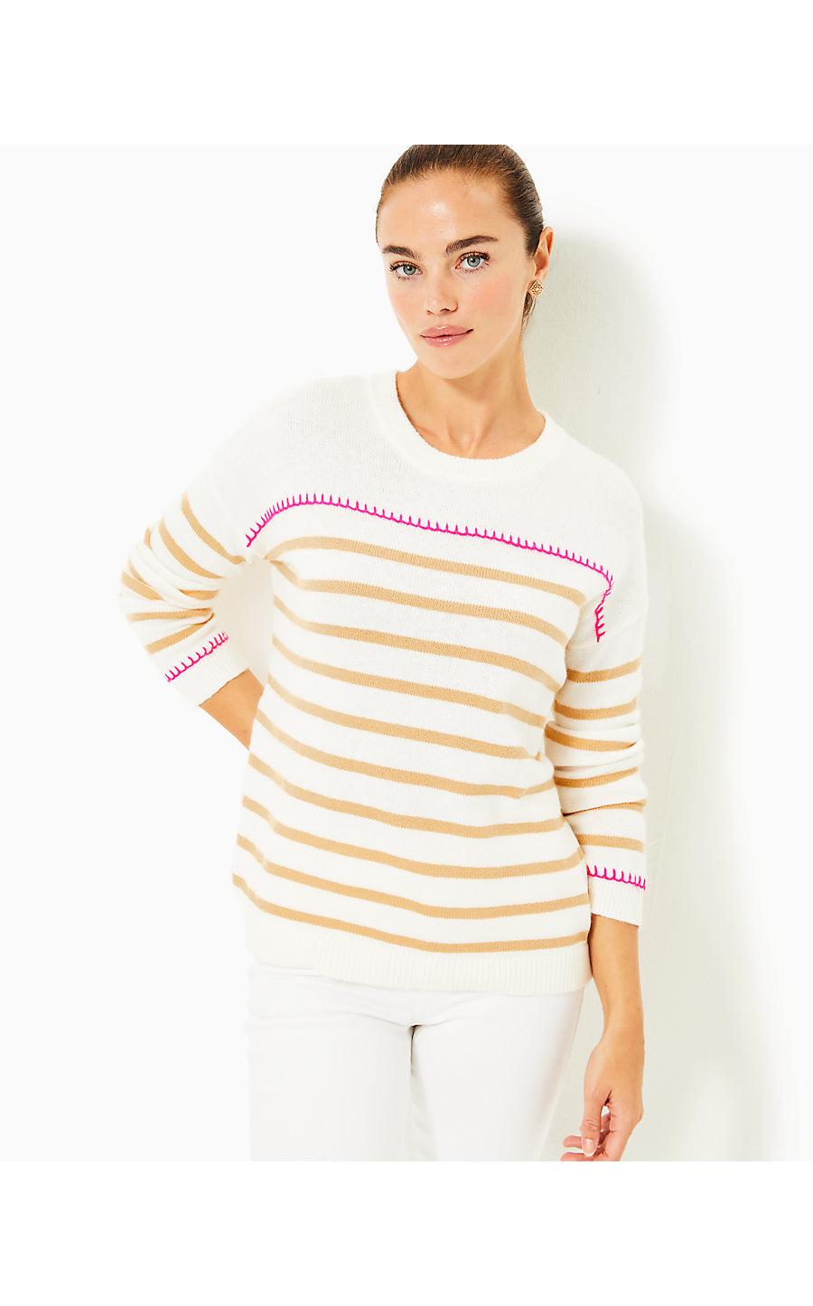 KYREN SWEATER - COCONUT - NEVER ENDING STRIPE