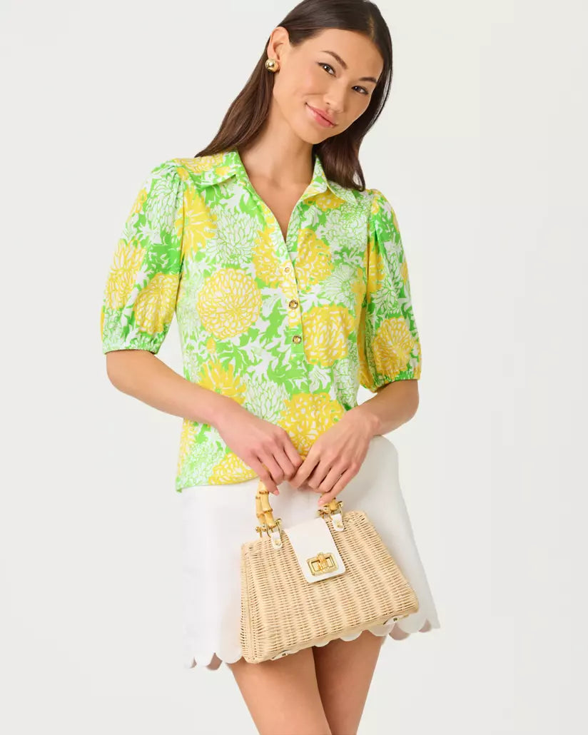 BINGLEY KNIT TOP-CROCODILE GREEN-MUMBO JUMBO-