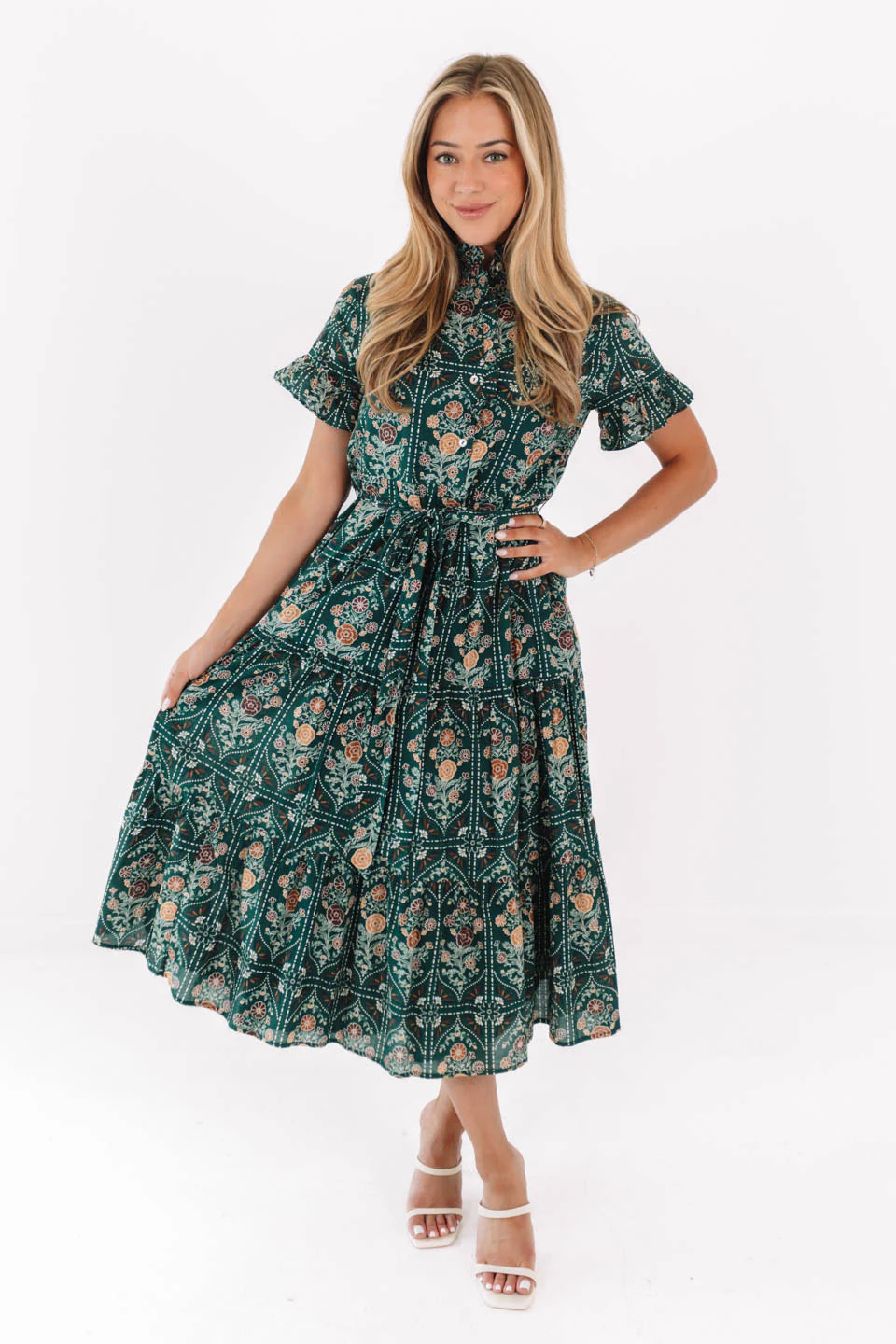 The Hazel Button Up Midi Dress
