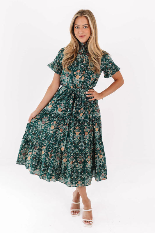 The Hazel Button Up Midi Dress
