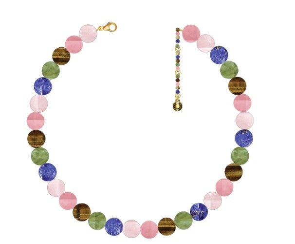 Jane Beaded Necklace - Pastel Multi