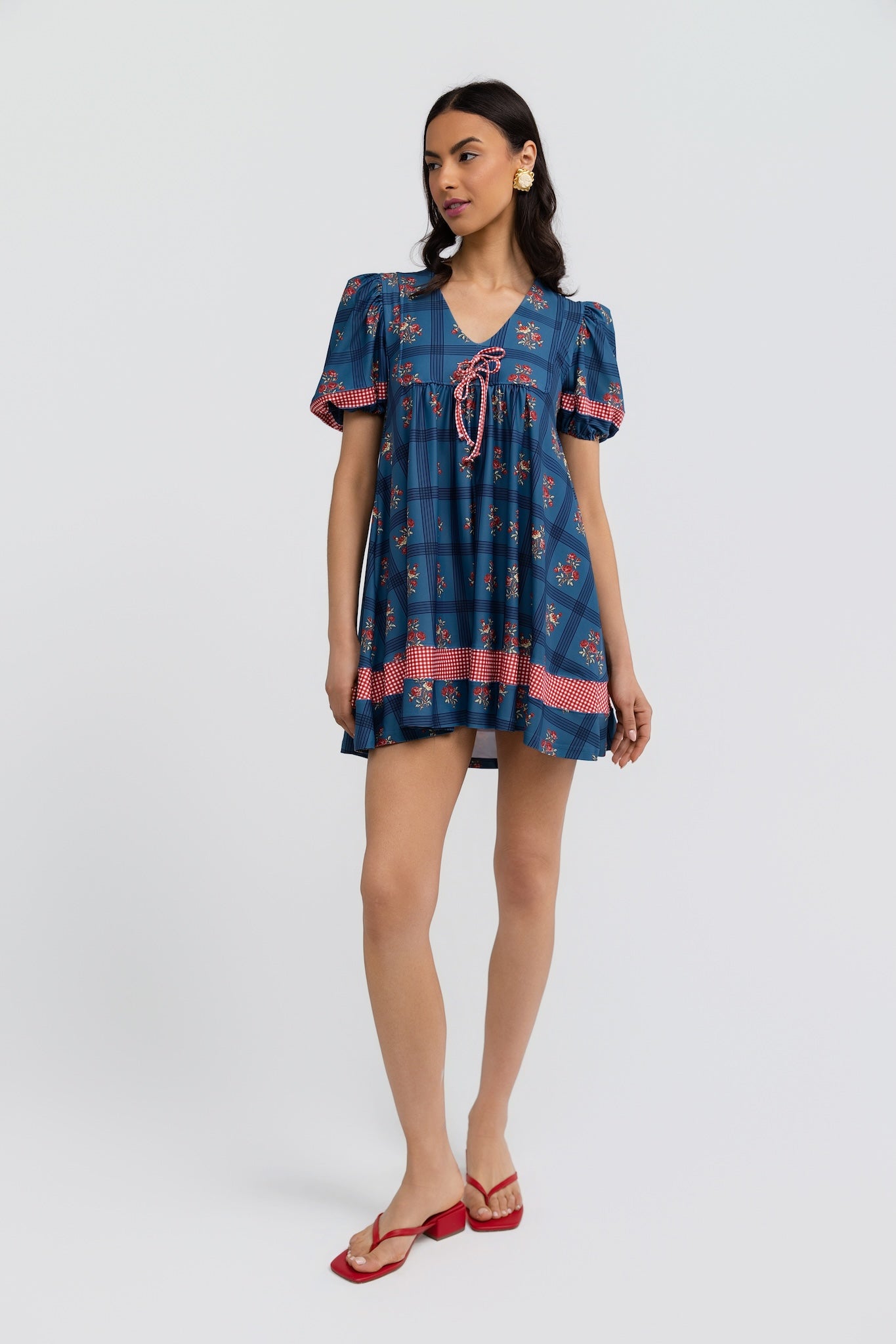 EMME SRESS - CAMELLIA PLAID PRCLN