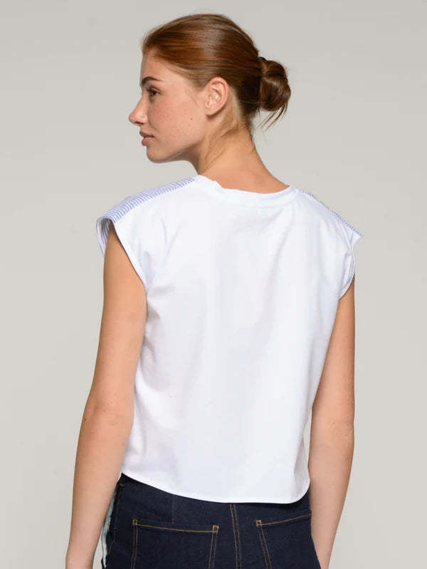 BLUE STRIPED T-SHIRT GOLF KNOT