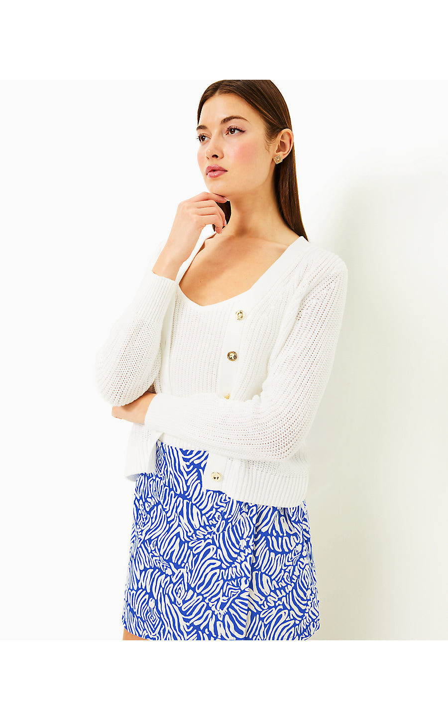 BRISTOW CARDIGAN - RESORT WHITE