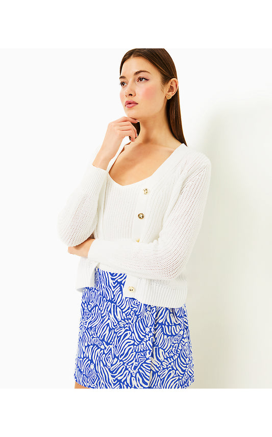 BRISTOW CARDIGAN - RESORT WHITE