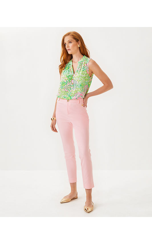 ANA HIGH RISE PANT - PINK MUSE