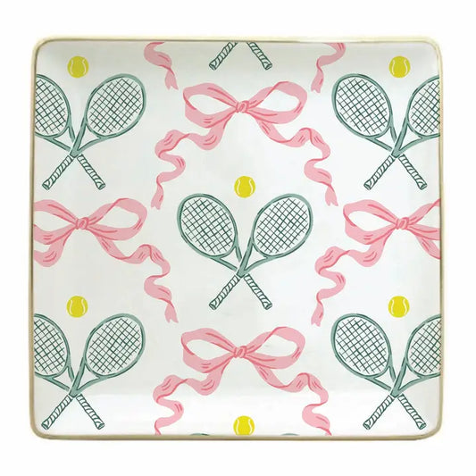 Tennis Bow Ceramic Trinket Tray