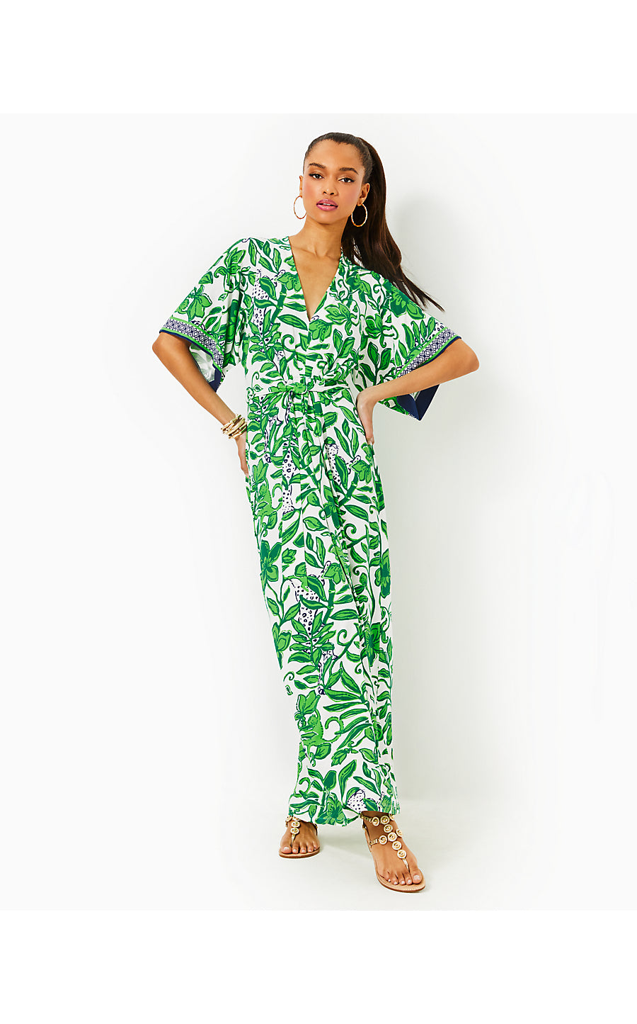 WISTERIA ELBOW SLEEVE V - N - FIDDLE LEAF GREEN - ESCAPE PLAN ENGINEERED KNIT DRESS