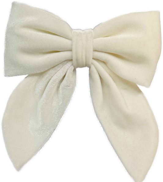 Beau Bottles White Velvet Bottle Bow