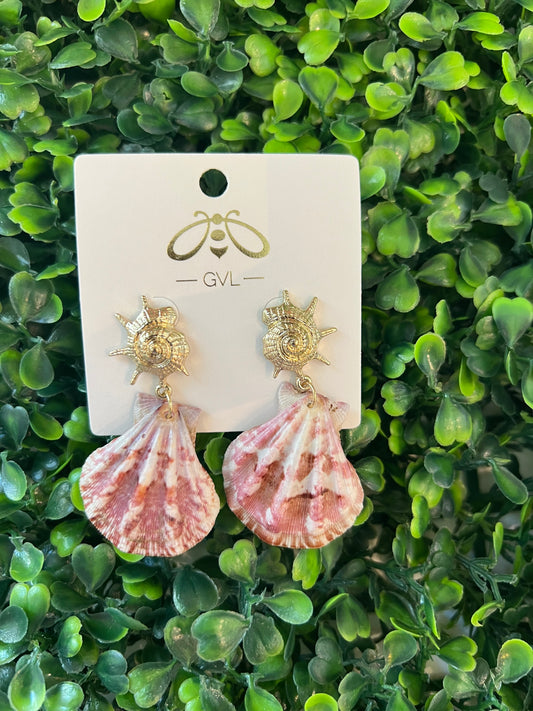 SPRIAL SHELL EARRINGS - NATURAL