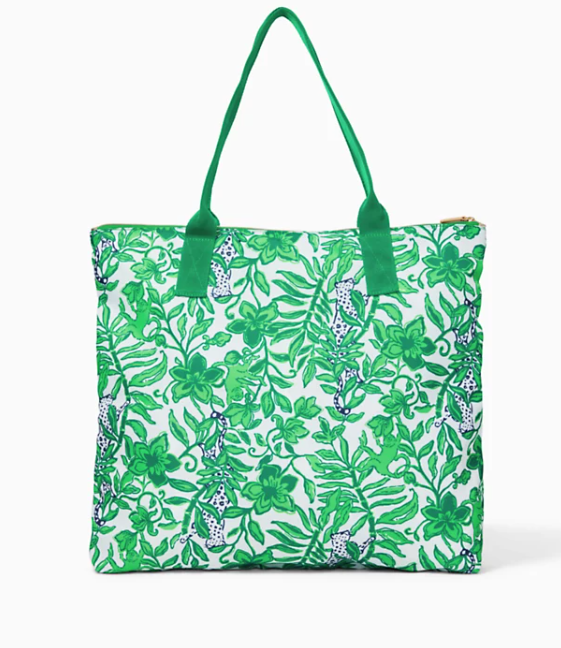 PIPER PACKABLE TOTE - FIDDLE LEAF GREEN - LIL ESCAPE PLAN