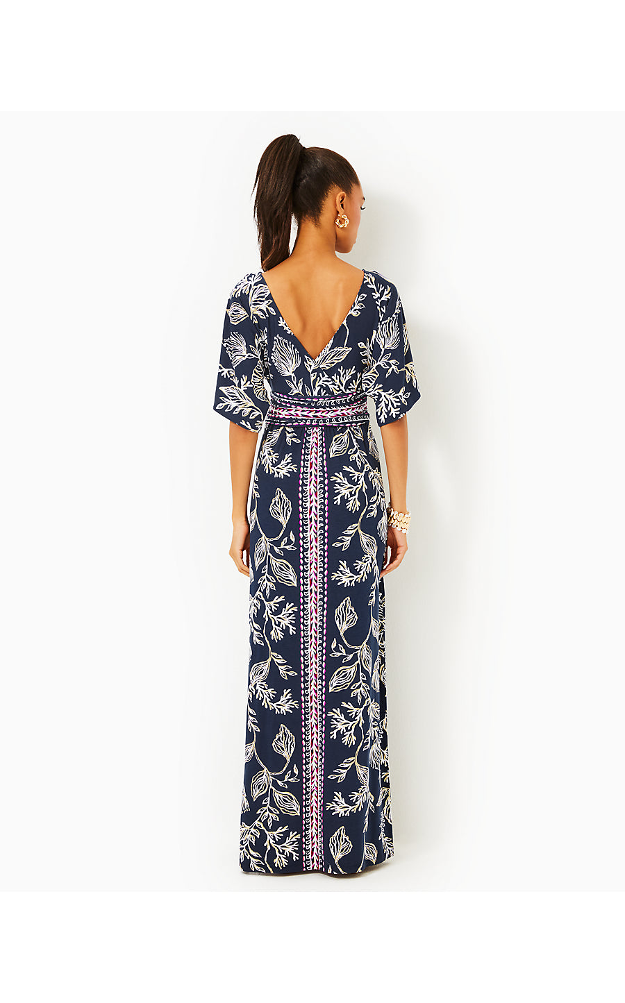 PARIGI BOAT NECK MAXI DRESS - LOW TIDE NAVY - COASTAL LOCALE ENGINEERED KNIT DRESS