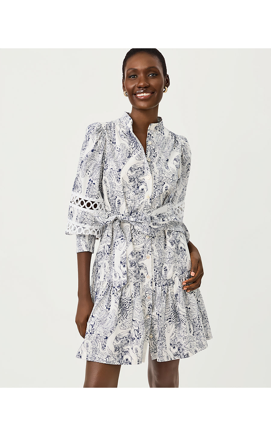 DRENA DRESS - COCONUT - LIL PALM PROWL