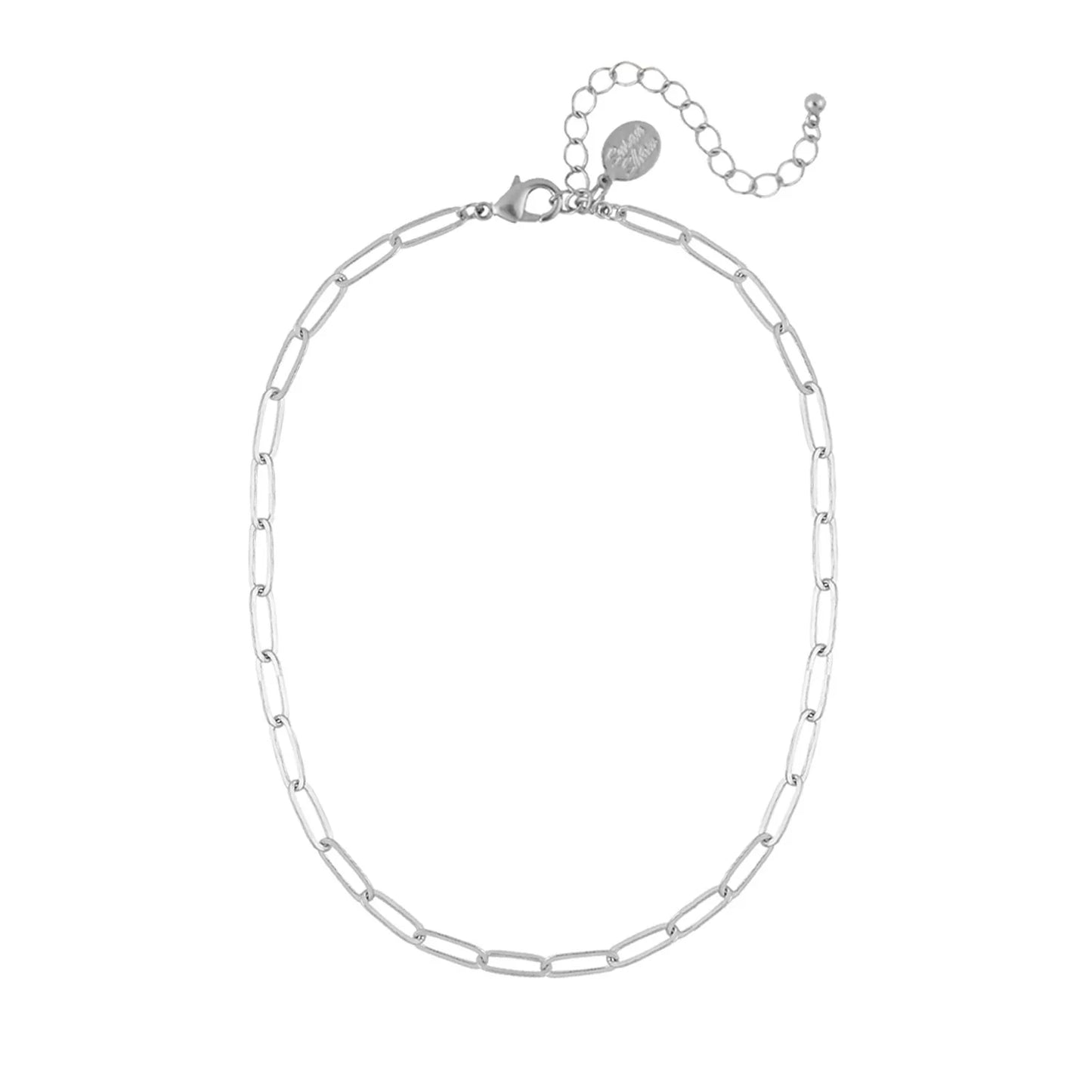 MEDIUM PAPERCLIP NECKLACE - SILVER