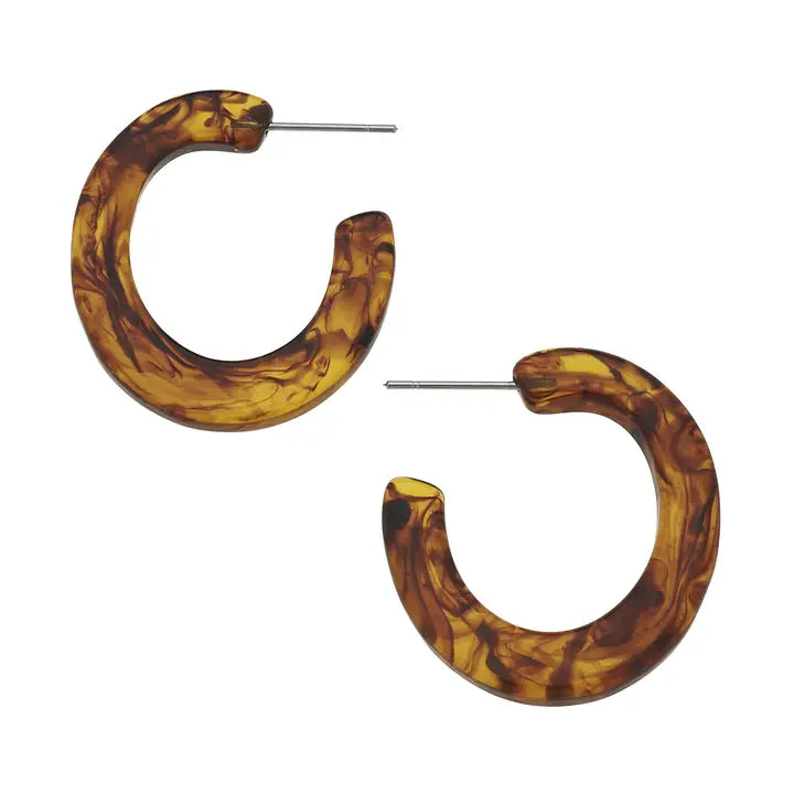 SMALL TORTOISE HOOP EARRINGS