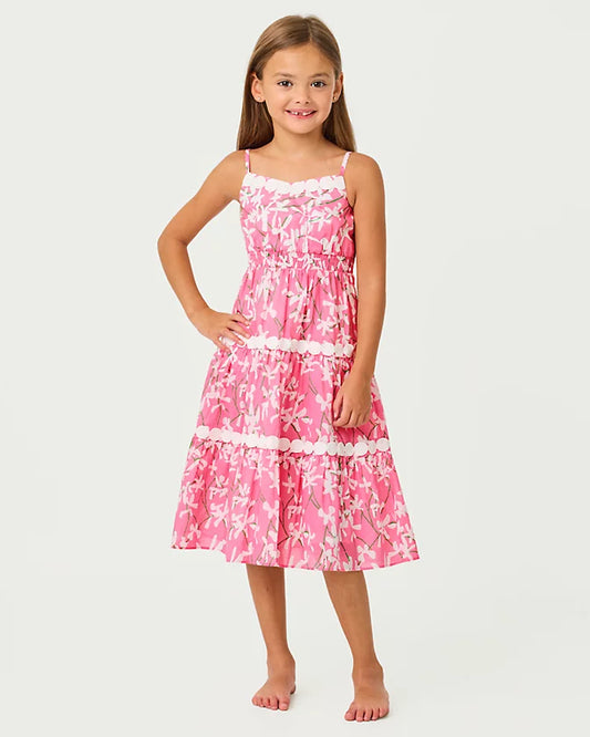 MINI ZANNA MIDI DRESS - CONFETTI PINK - LIZA -