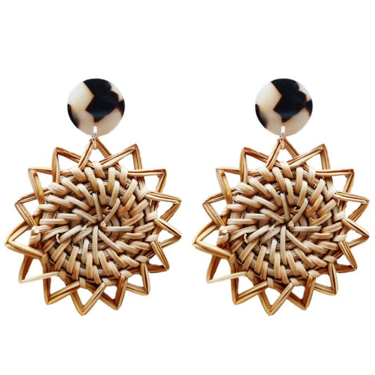 Sunburst Rattan Drops