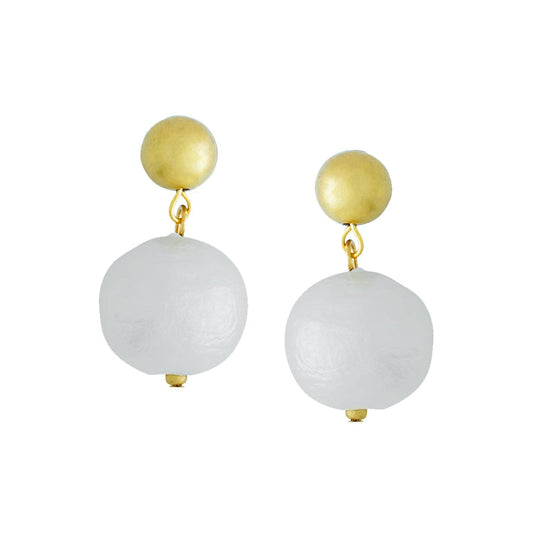 COTTON PEARL MARGARET DROP EARRINGS