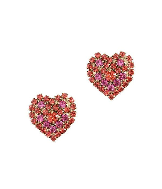 Maci Heart Earring - Coral
