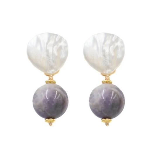 Claire Earrings - Amethyst