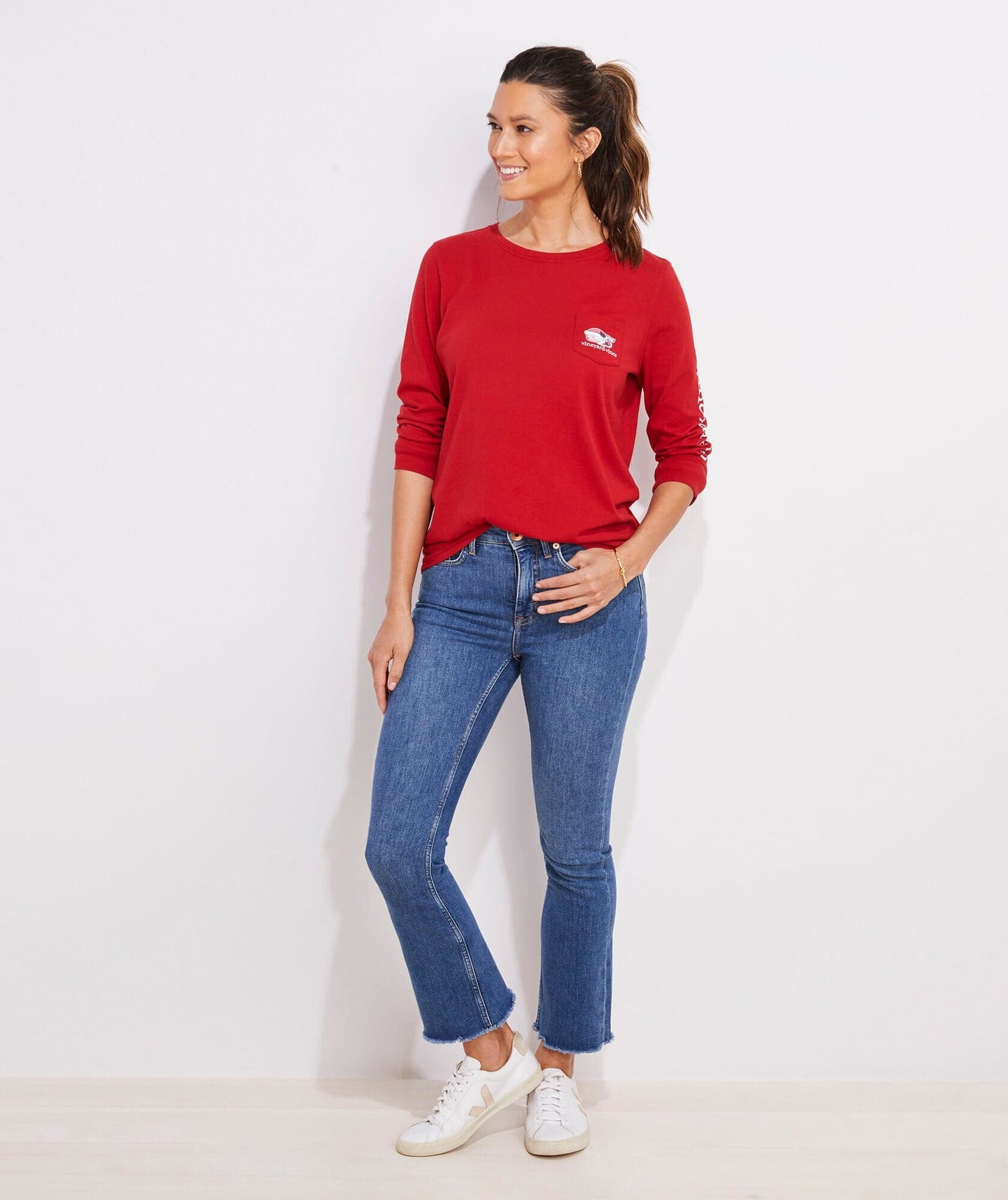 Mrs. Claus LS Tee- Savvy Red