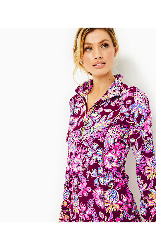 JUSTINE HALF ZIP - TROPICAL WITH A TWIST