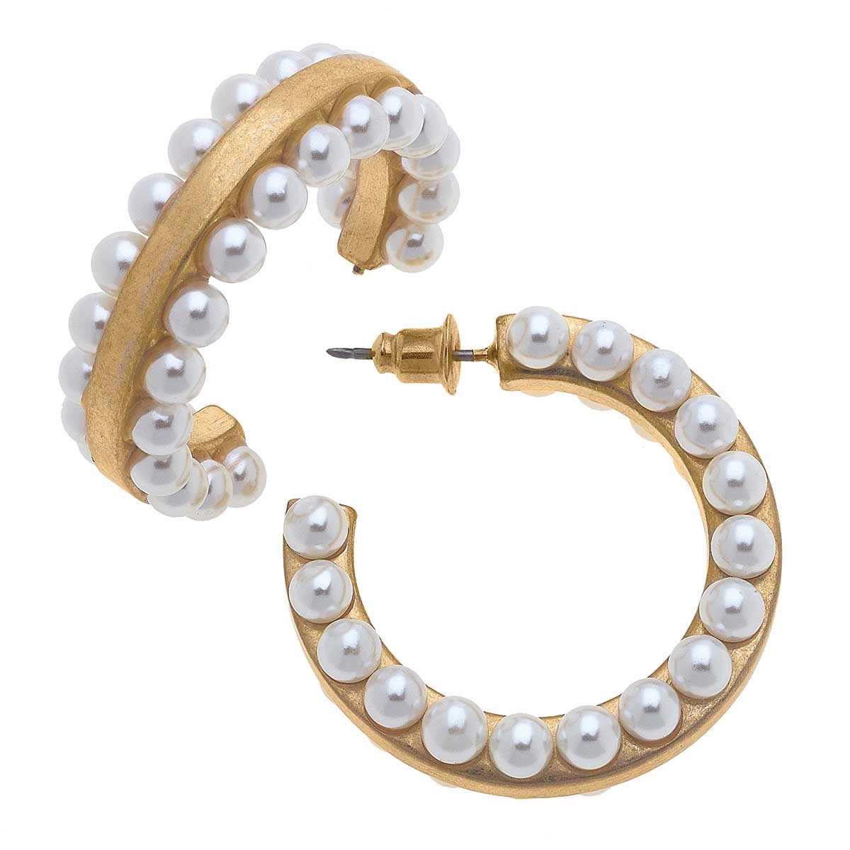 Ashlynn Hoop Earrings - Ivory