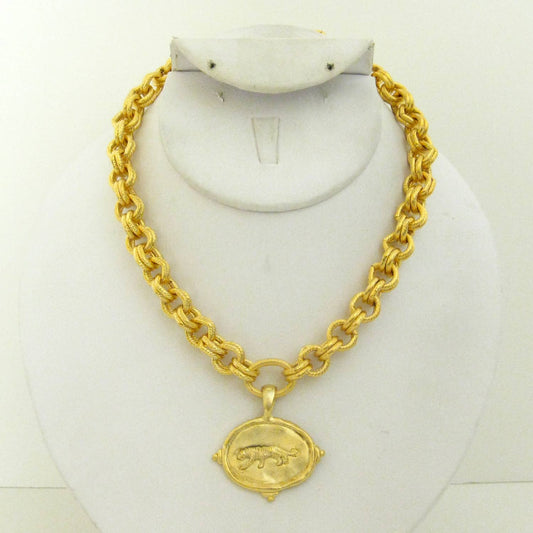 GOLD TIGER INTAGILIO NECKLACE