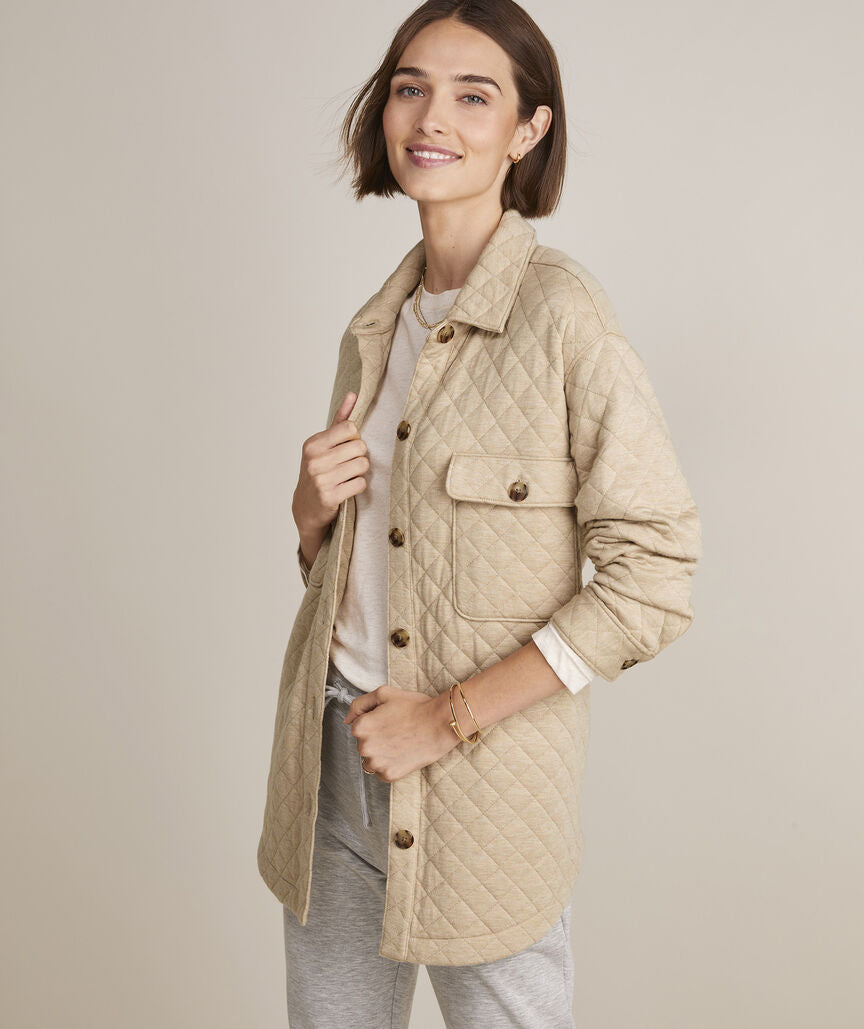 Quilted Dreamcloth Jacket - Officer Khaki Heather