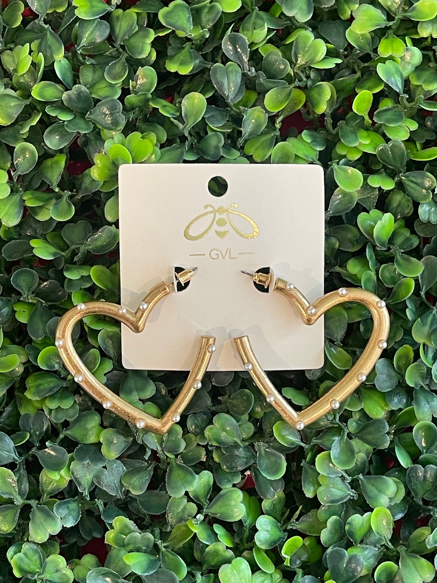 HEART HOOPS - LARGE GOLD