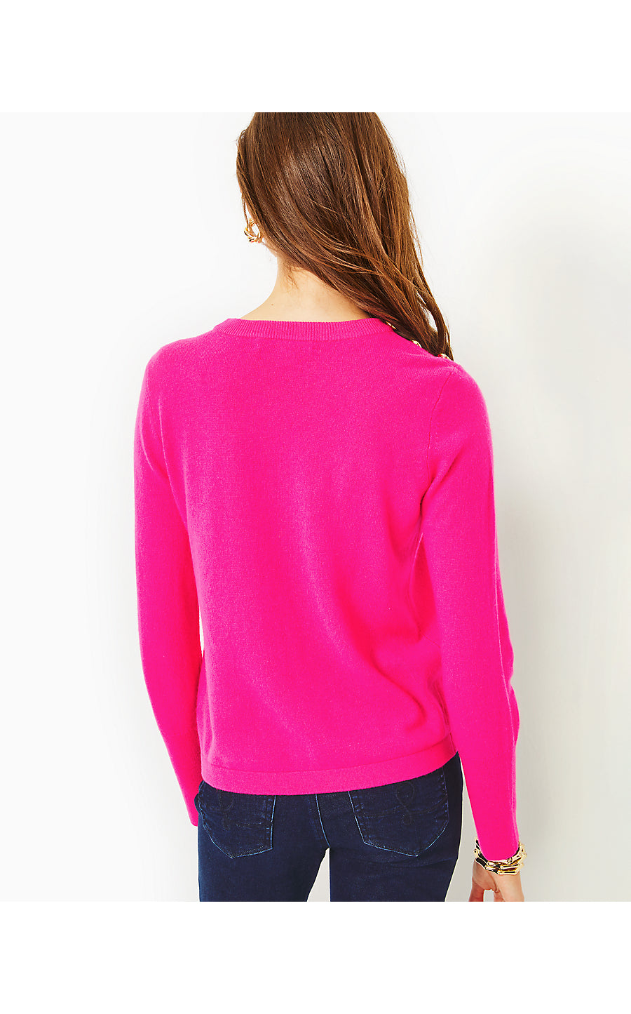 BRINKLEY CASHMERE SWEATER - PINK PALMS