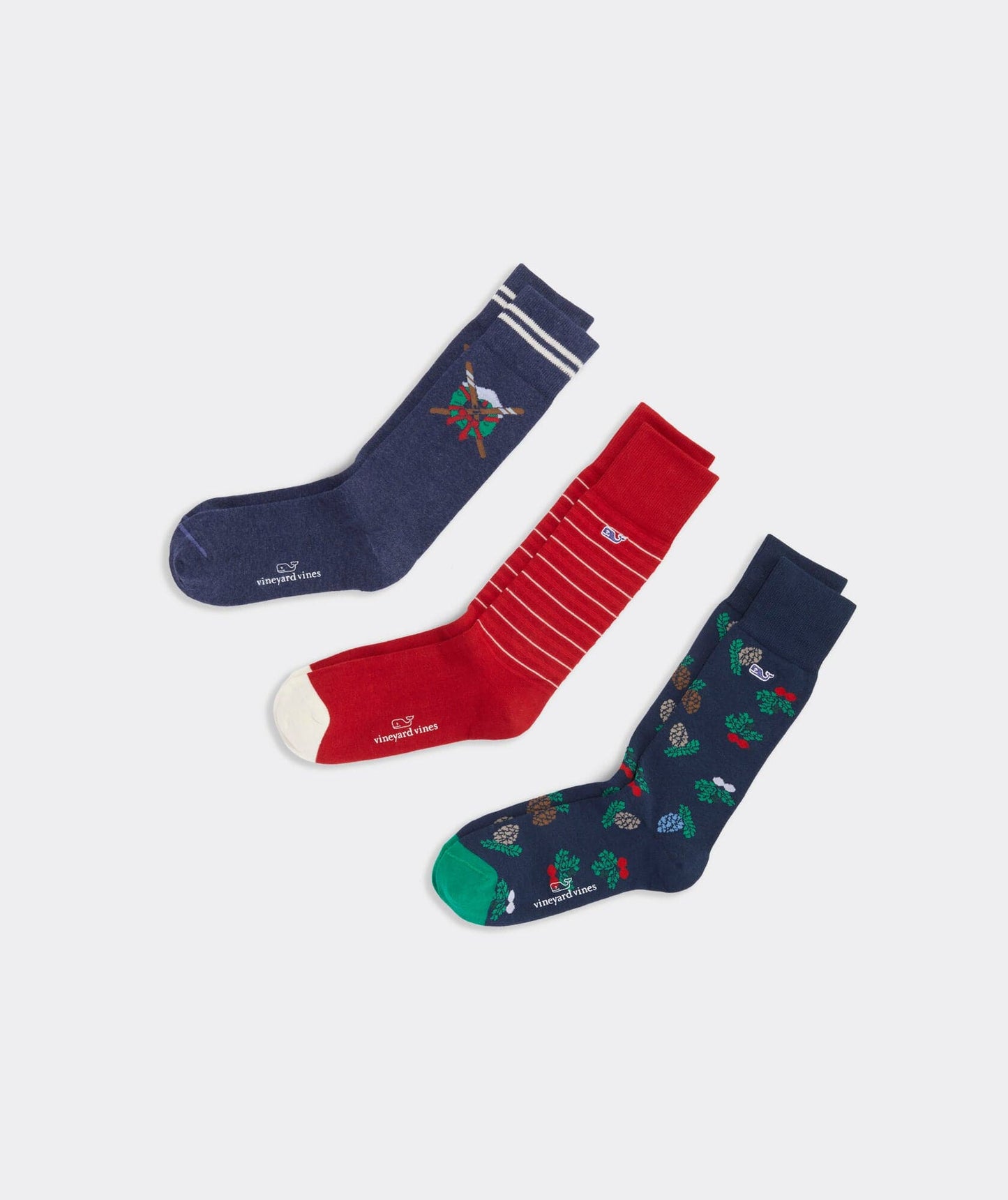 Men's Wreath & Skis 3-Pack Socks