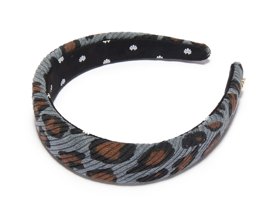 MIDNIGHT LEOPARD CORDUROY ALICE HEADBAND