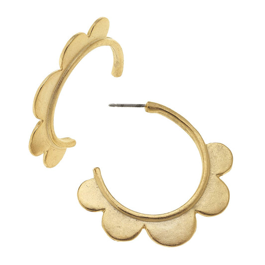 Scallop Hoop Earrings