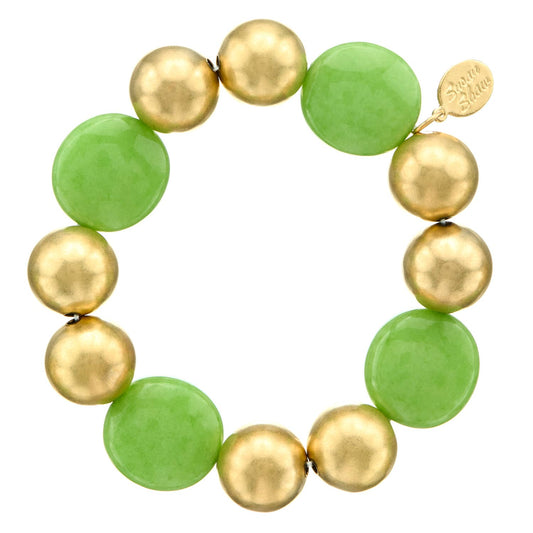 Margaret Stone Bracelet - Kiwi