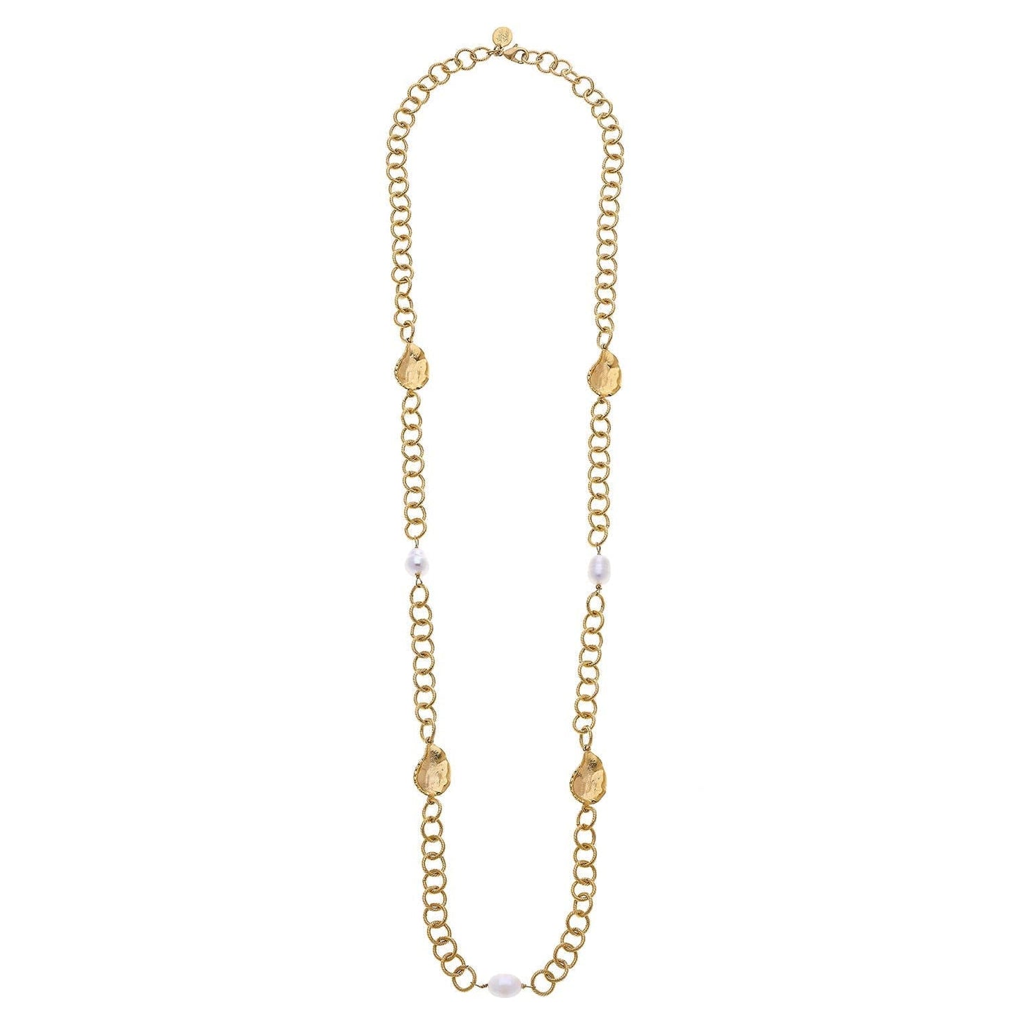 Long Oyster + Pearl Chain Necklace